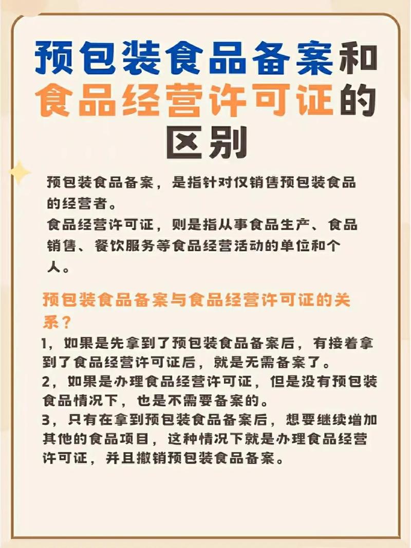 预包装食品备案和食品经营许可证有什么区别?食品预包装备案和食
